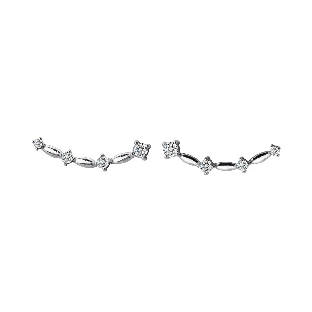 1Pair Silver Trusta 925 пробы Серьги серебристого цвета; бижутерия модные простые Стиль камень CZ серьги-гвоздики, высокое качество, прекрасный подарок для Для женщин девушки DS1428 - Окраска металла: 1Pair Silver