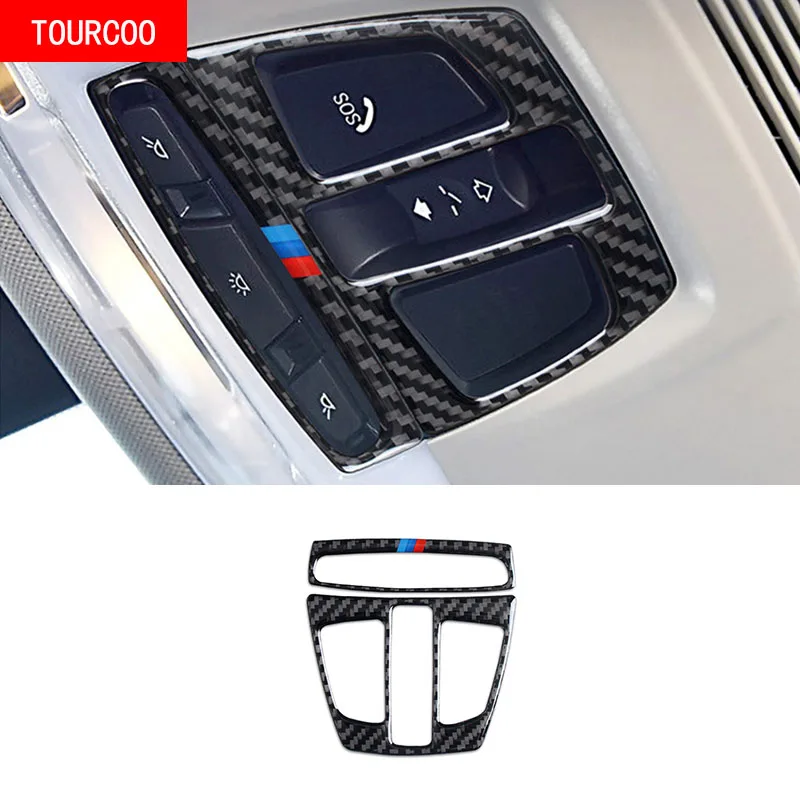 

Для BMW 3 серии F30 2013-2019 углеродное волокно передний ряд лампа для чтения наклейки модифицированные аксессуары