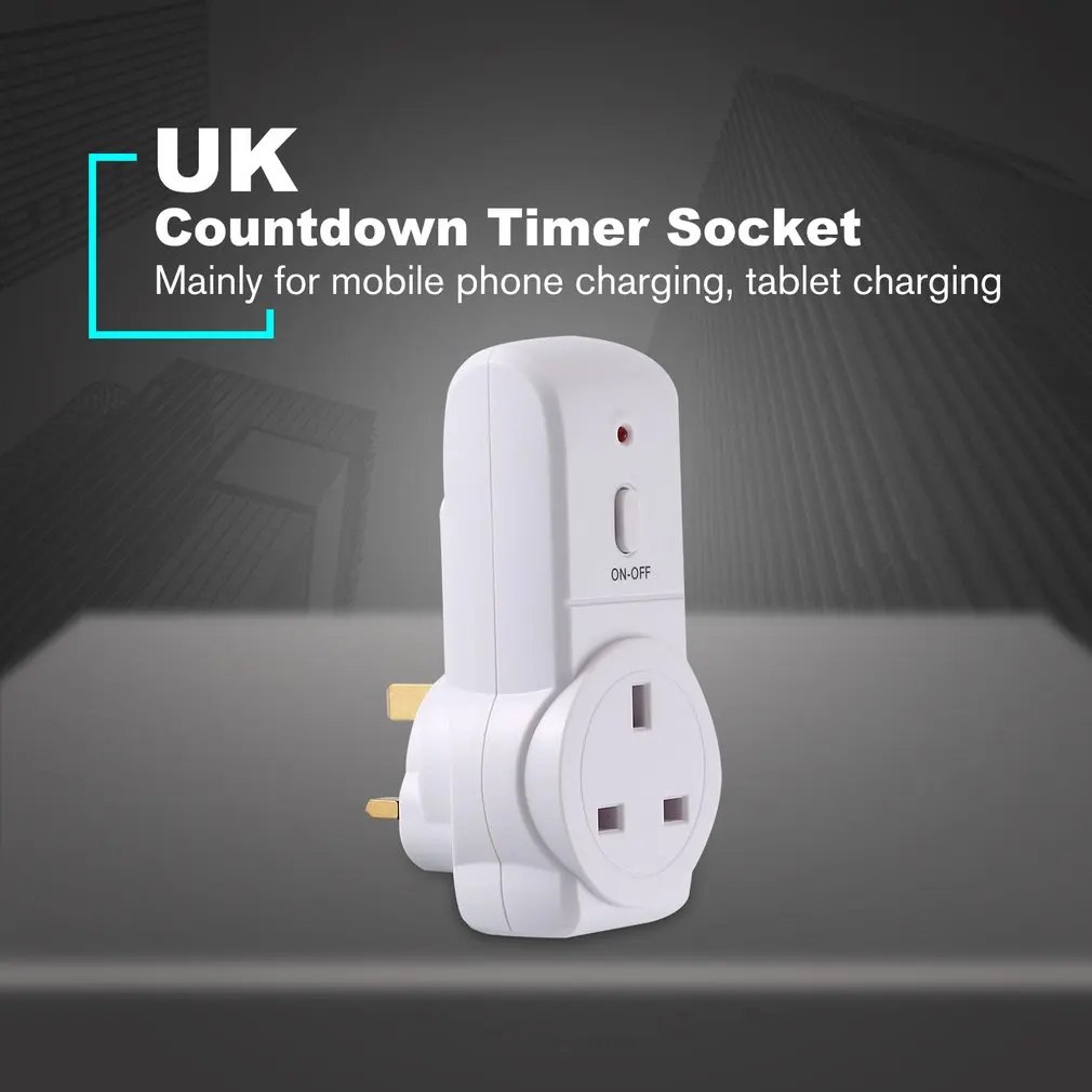 Таймер обратного отсчета с британской вилкой умный выключатель дистанционным