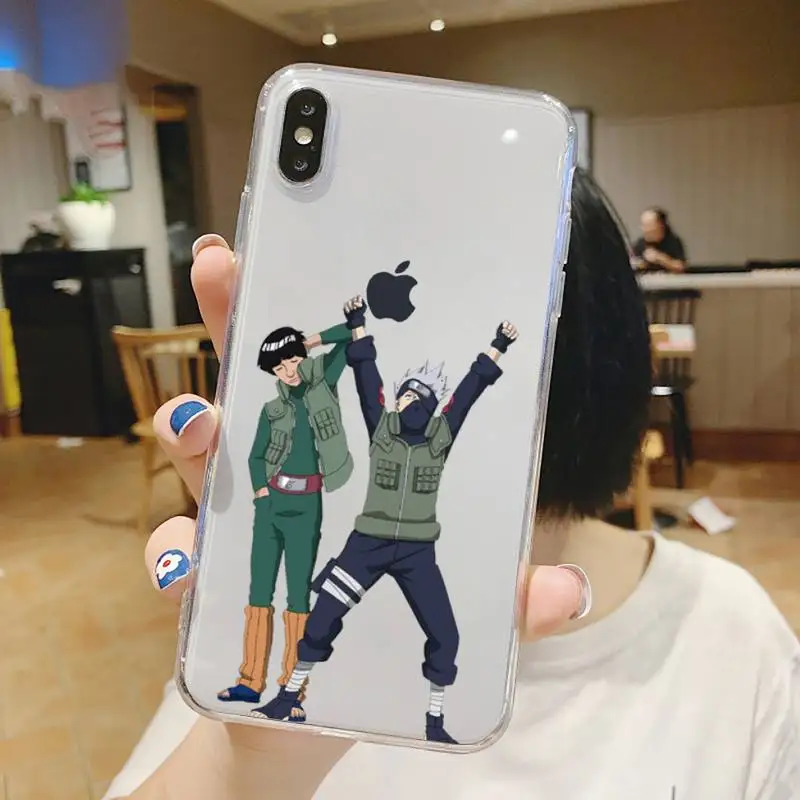 

Kakashi naruto Japan anime Phone Case Transparent for iPhone 6 7 8 11 12 s mini pro X XS XR MAX Plus