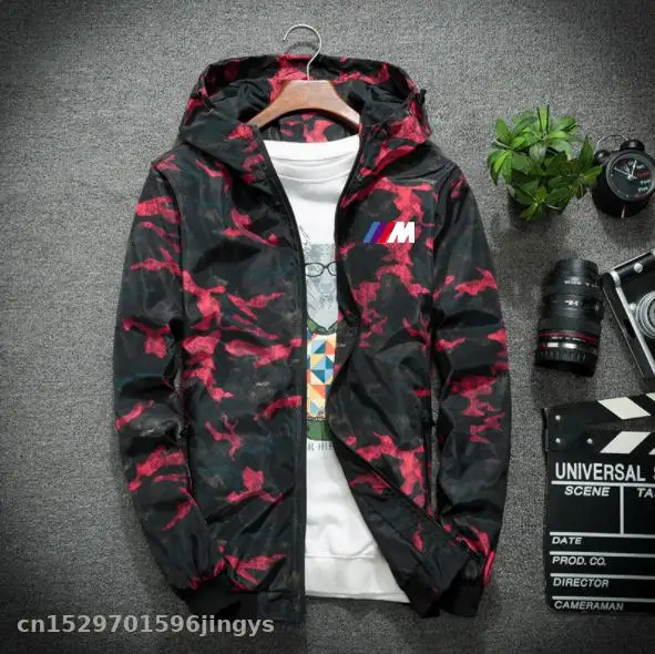 

2021 Motorcycle Racing Jacket for bmw Jacket Camouflage Hooded Outdoor Hooded Suit Windbreaker Racing Suit Zip jhh