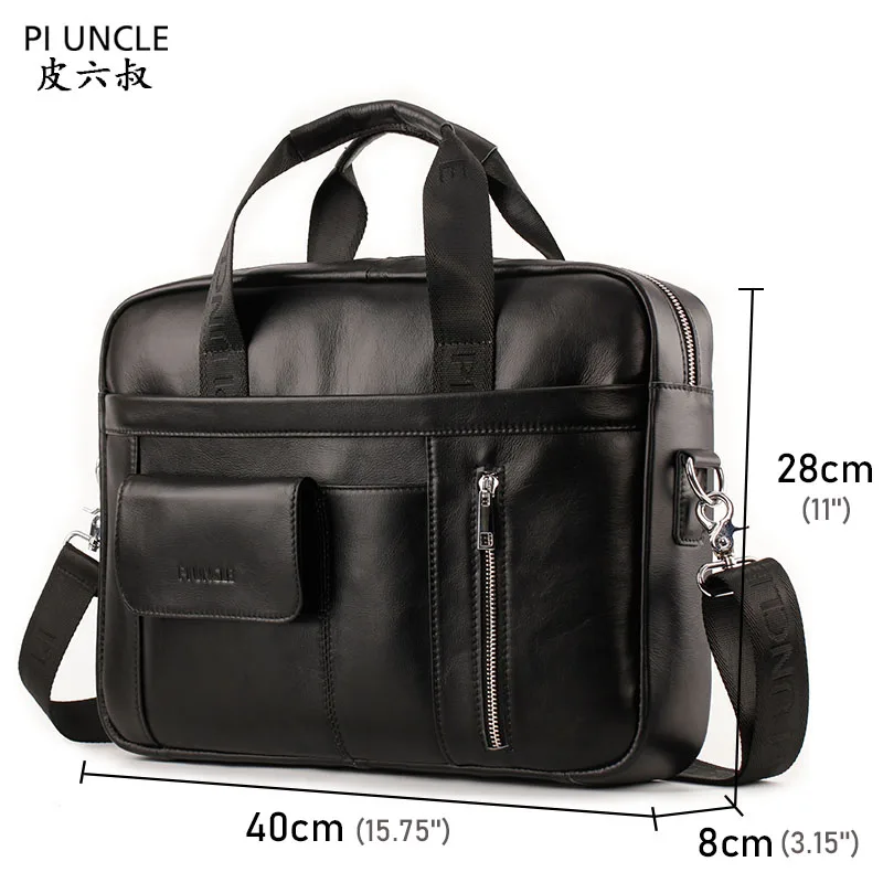 Мужской портфель из натуральной кожи для ноутбука 15 6 дюйма | Багаж и сумки