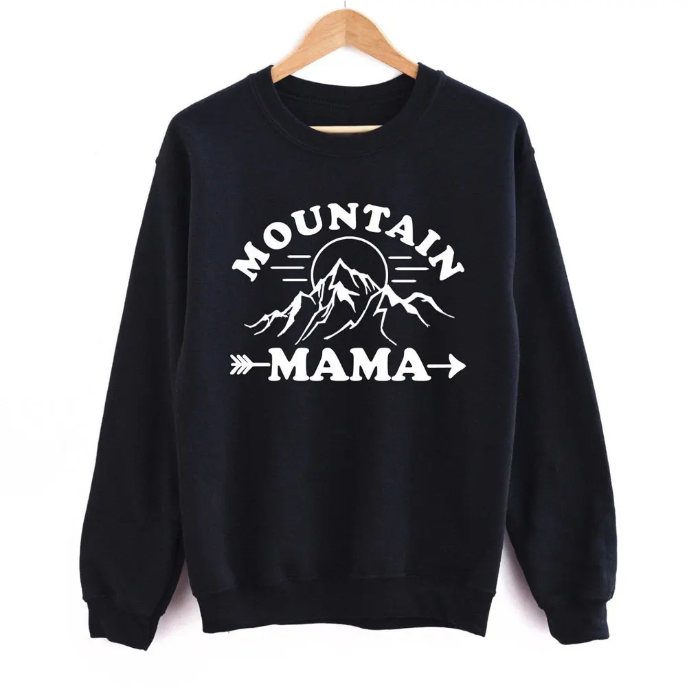 

Mountain Mama Sweatshirt Aesthetic Women Graphic Camping Outdoor Pullovers Streetwear Trendy 90s Mother's Day Gift Sweatshirts