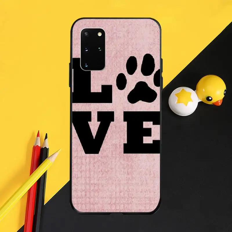 Чехол для телефона PENGHUWAN с надписью Best friends Dog paw чехол Samsung S20 plus Ultra S6 S7 edge S8 S9 S10