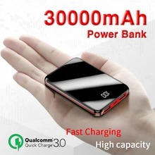 30000mAh mini fast charging power bank with external battery power bank for Xiaomi lphone 30000 mAh portable charger