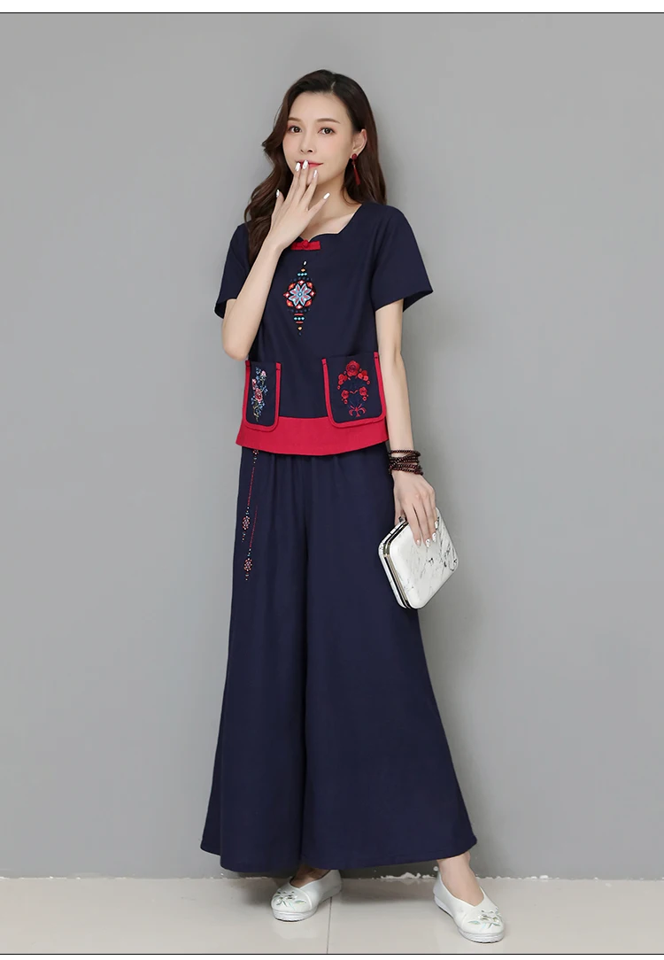 Китайское платье Cheongsam льняное женское традиционное китайское стильное платье Cheongsam женское платье с коротким рукавом Qipao платье с национальным принтом