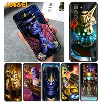 thanos marvel hero for samsung galaxy s21 ultra plus note 20 10 9 8 s10 s9 s8 s7 s6 edge plus soft black phone case