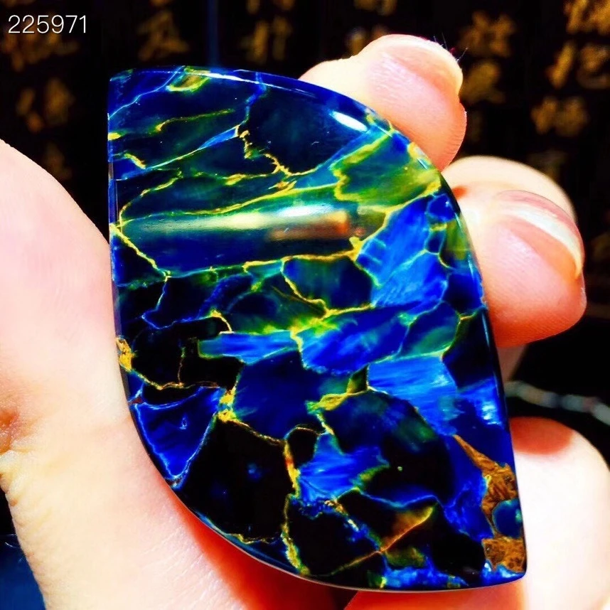 

Namibia Natural Yellow Blue Pietersite Chatoyant Pendant 45.8x26.4x12.2mm Women Men Cat Eye Fashion Jewelry AAAAAA