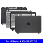 Новая задняя крышка для ноутбука HP Probook 450 G2 455 G2, передние петли, Упор для рук, нижний корпус A B 768123-001 AP15A000100, черный
