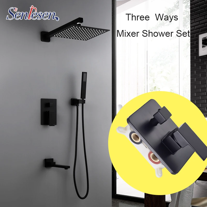 Senlsen 100 pcs 8inch shower faucet black /chrome/nickle/golden 2 ways 3 | Обустройство дома