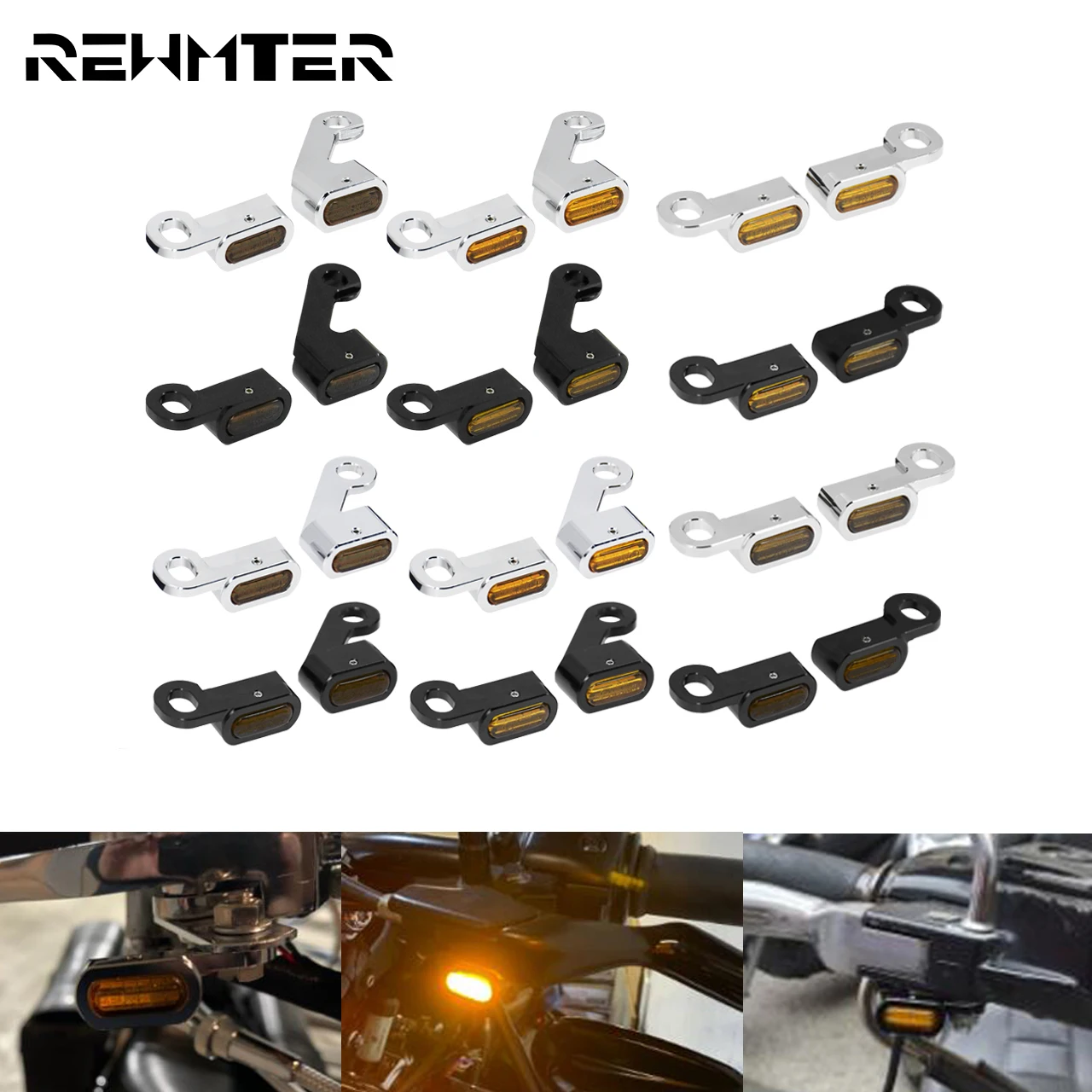 Светодиодный сигнал поворота для мотоцикла мини-индикатор желтого цвета Harley