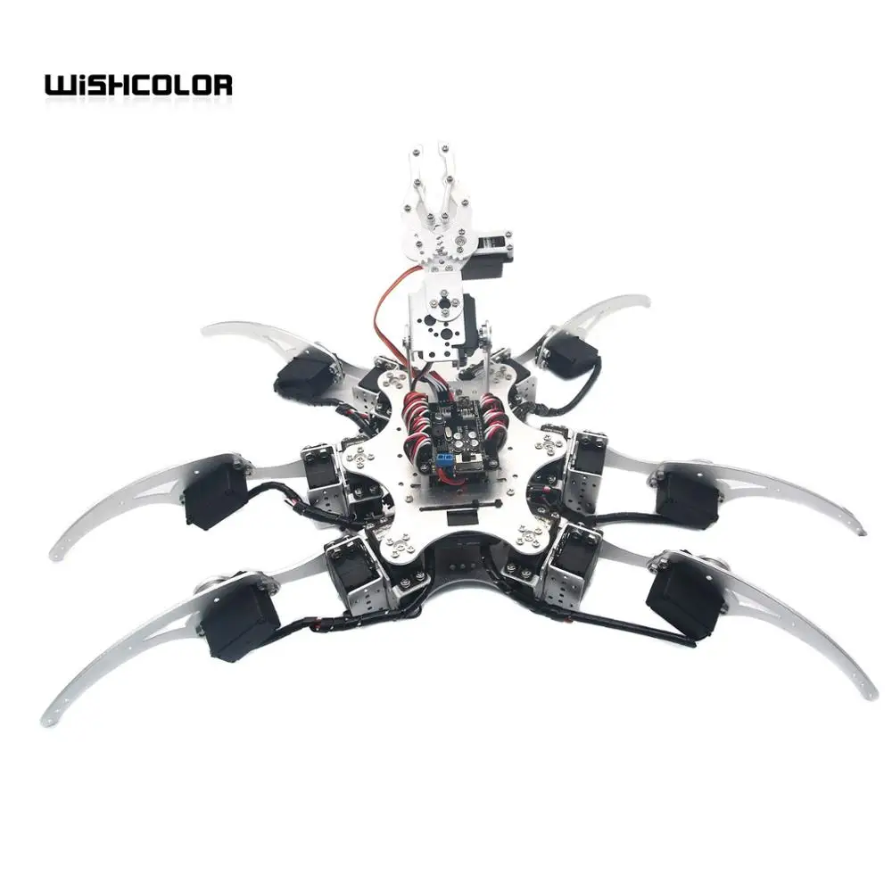 20DOF алюминиевый шестиугольный робот паук с шестью ножками когтями и LD 1501