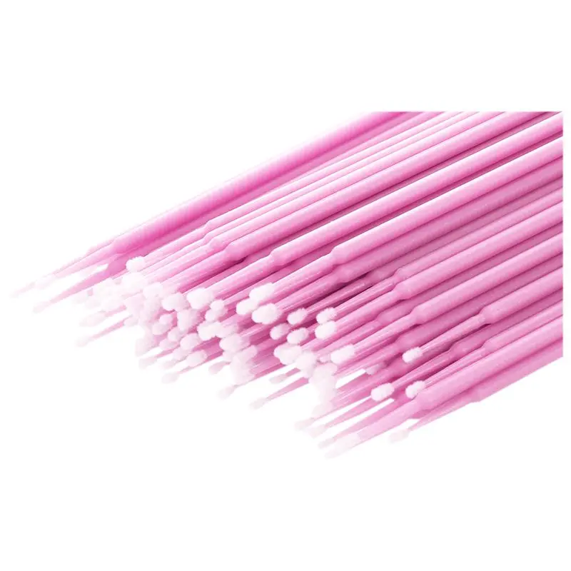 

100 Pcs Disposable Swab Applicator Micro Brush Eyelashes Extension Mascara Tools