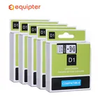 5 шт., черно-белые ленты для этикеток 40913, совместимый с dymo d1, принтеры этикеток 9 мм * 7 м, кассета для dymo label manager 160