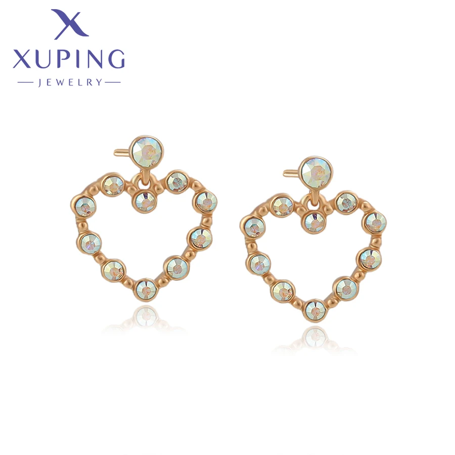 

Xuping Jewelry Fashion New Arrival Heart Shaped Crystals Earrings for Women Party Gift 20255