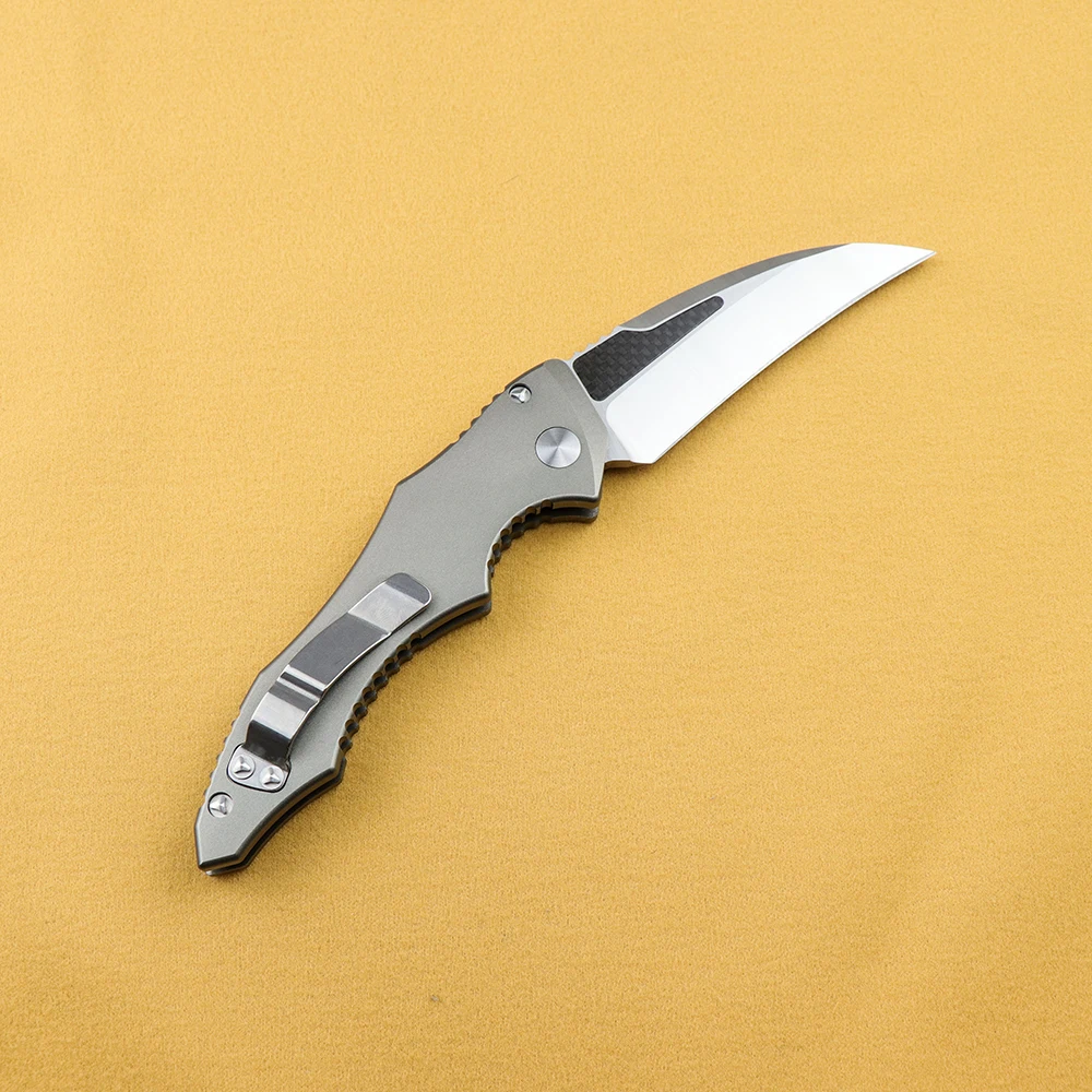 Нож Hawk D2 из стали авиационного алюминия с ручкой углеродного волокна для