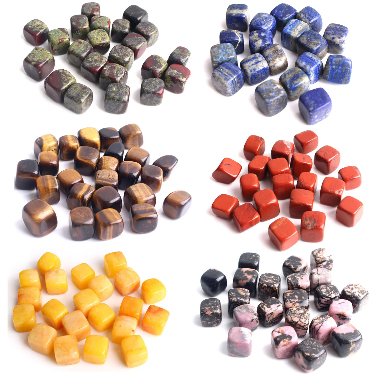 

30g/50g Colorful Natural Crystal Tumbled Stone Gravel Square Shaped Gemstone Mineral Specimen Home Aquariums Tank Decor