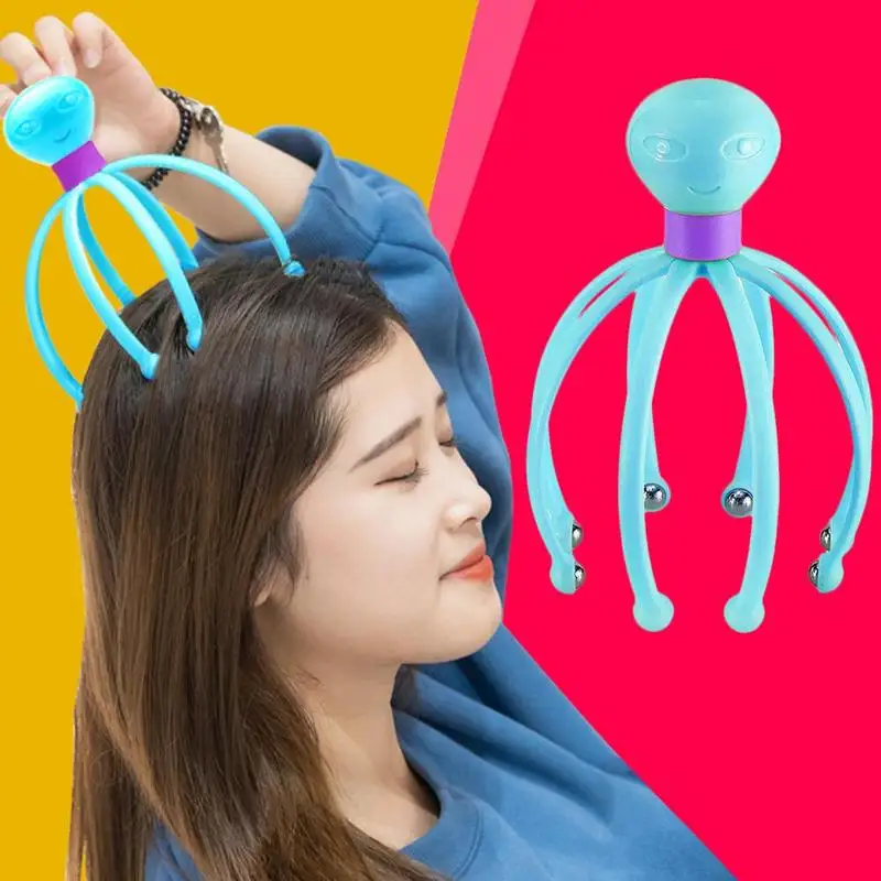 

1pcs Head Massager Neck Massage Octopus Scalp Stress Relax Spa Healing Alloy Health Care Tool Body Head Massage Beauty Tool