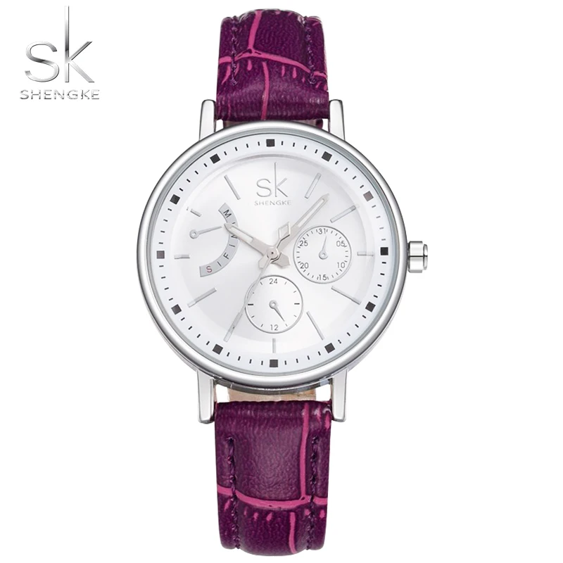 

SK New Fashion Brand Women's Fashion Analog Wristwatches Leather Watchband Ladies Dress Quartz Watch Relogio Feminino 4 Color