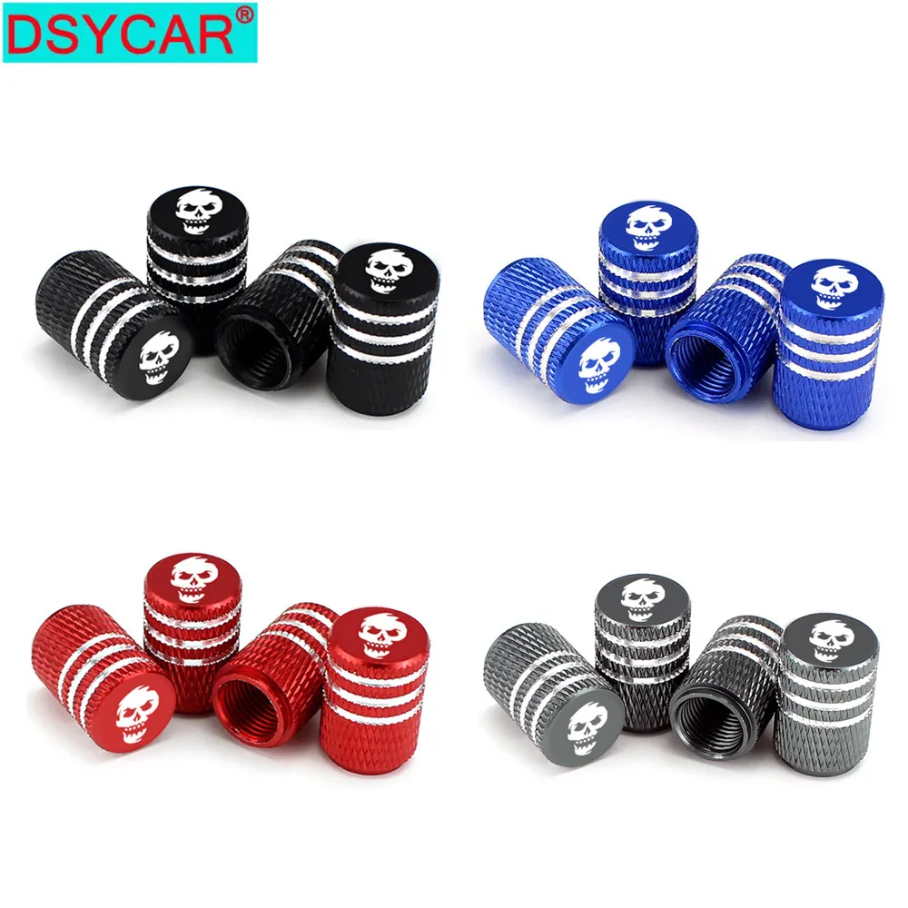 DSYCAR 4 шт./компл. Автомобильная фотошина крышка воздушного клапана s алюминиевая