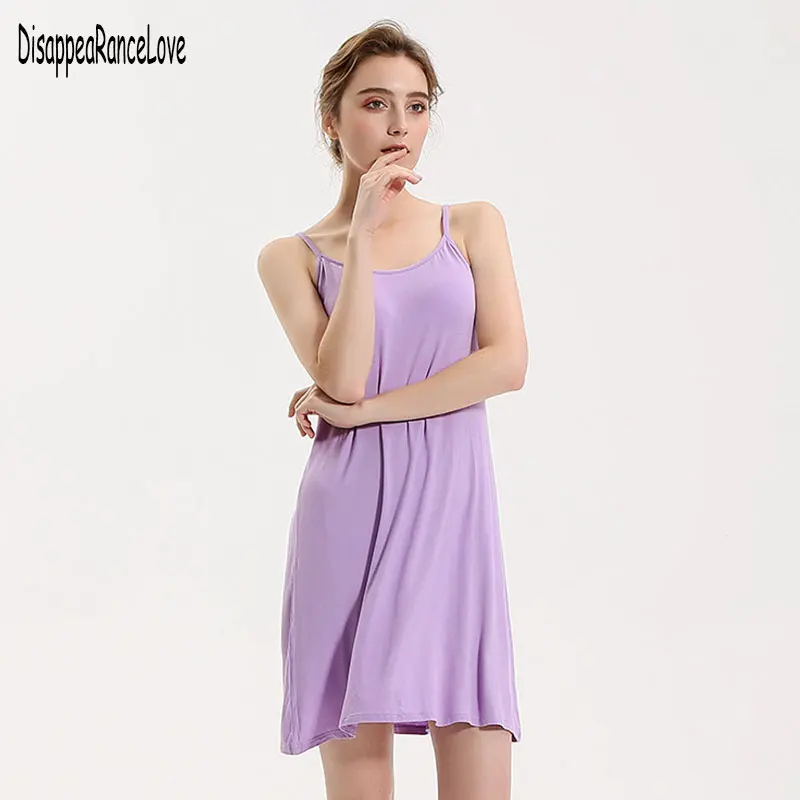 

New Womens Summer Solid Sexy Loose Mini Modal Dress Evening Halter Sleeveless Club Wear Bodycon Dresses Vestido clothes