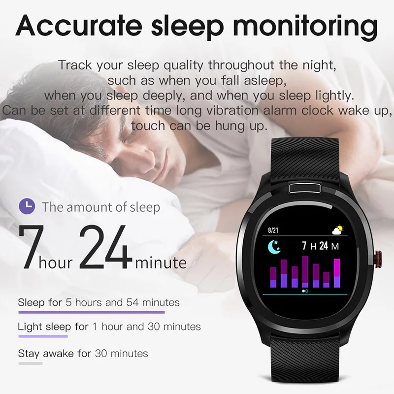 

T01 Smart Watch Body Temperature Measurement Full Screen touch Smart bracelet ECG blood pressure IP68 waterproof motion tracking