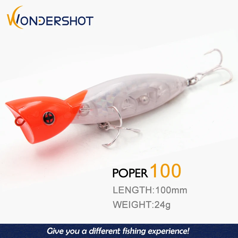 Wondershot B02 100 мм 24 г Джеркбейт искусственный Поппер топвотер приманка искусственная