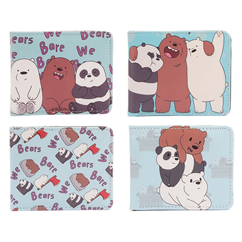 Короткие Бумажники с тремя голыми медведями подарок на день рождения держателем