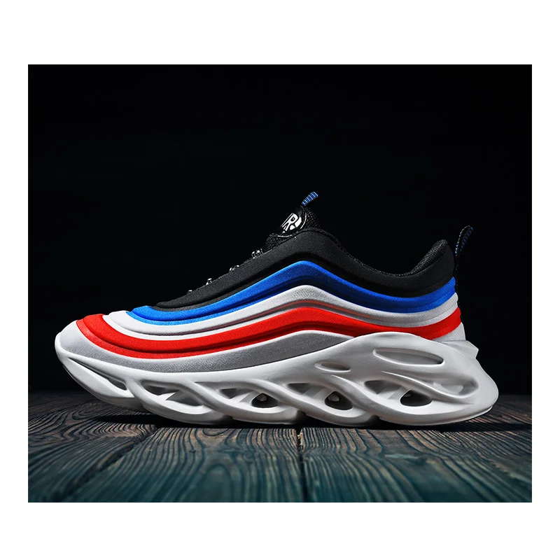 

Эластичные беговые кроссовки Flex, зеркальная Радужная мужская обувь на плоской подошве, дышащая обувь из лайкры для прогулок на открытом воз...