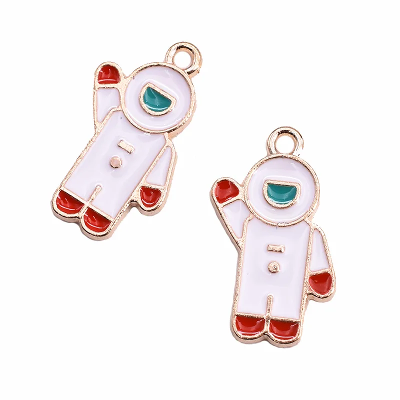 

10 шт./лот астронавт Diy масляная эмаль шармы ручной работы дизайн для изготовления ювелирных изделий серьги браслет или ожерелье