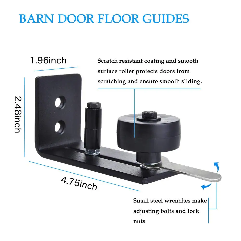 8 In 1 Sliding Barn Door Rail Pulley Hardware Kit Top Mounted Hanger Track Black Steel Closet Roller New | Обустройство дома