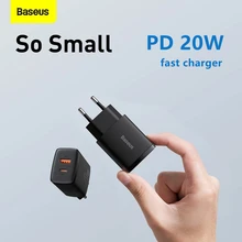 Baseus PD 20W USB Type C Charger For iPhone 12 11 X Xs Xr 7 AirPods iPad Mini EU Adapter Fast Phone Charge Portable Quick Charge