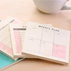60 листов, еженедельный ежемесячный планировщик, блокнот для заметок, кавайные канцелярские принадлежности, деловые сообщения, блокноты для заметок, школьные и офисные принадлежности