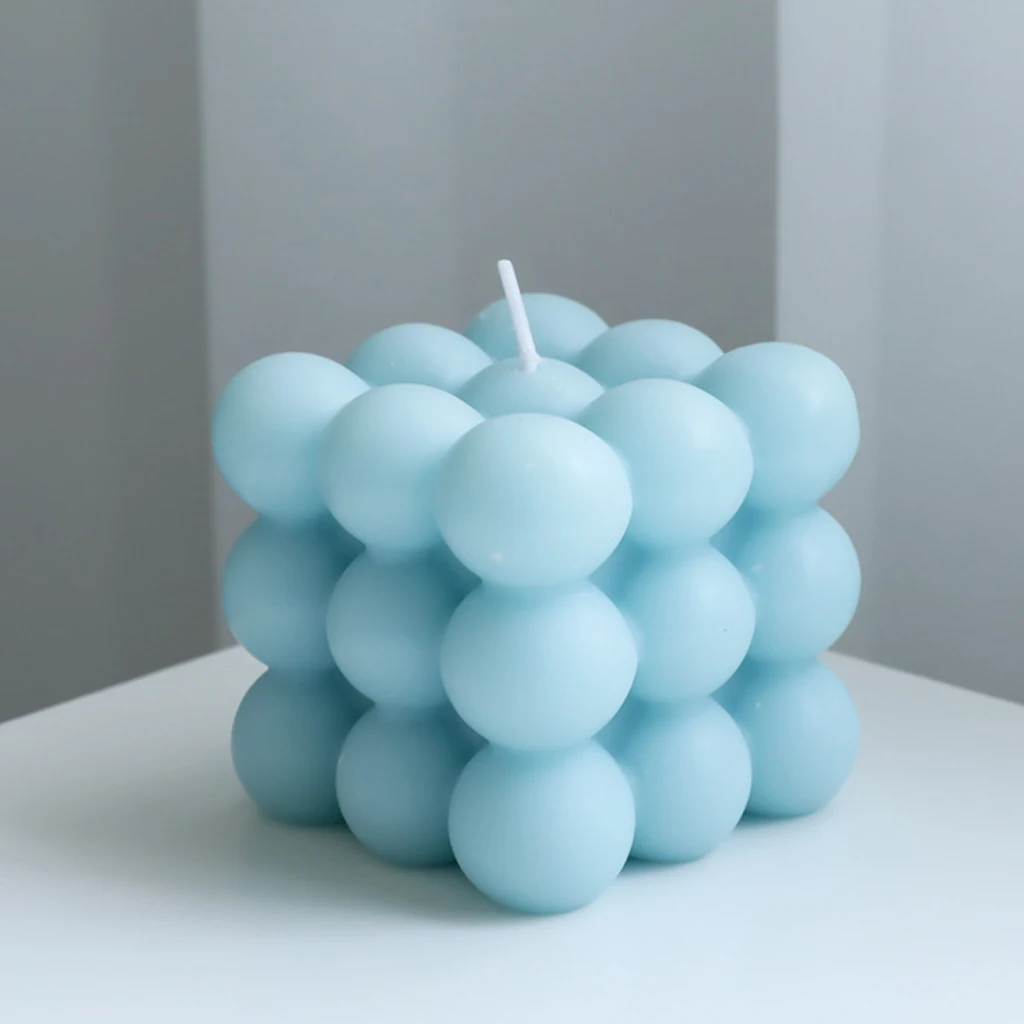 

Cute Geometry Cube Candle Fragrance Candles Scented Creative Home Office Nursery Deoration Dessert Candle