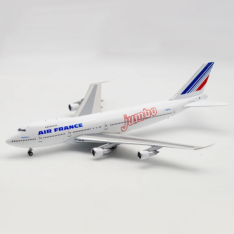 

35 см 1:200 воздуха в масштабе Франция Авиакомпания Самолет B747-100 F-BPVL Jumbo модель игрушка с база посадки Шестерни сплава литья под давлением само...