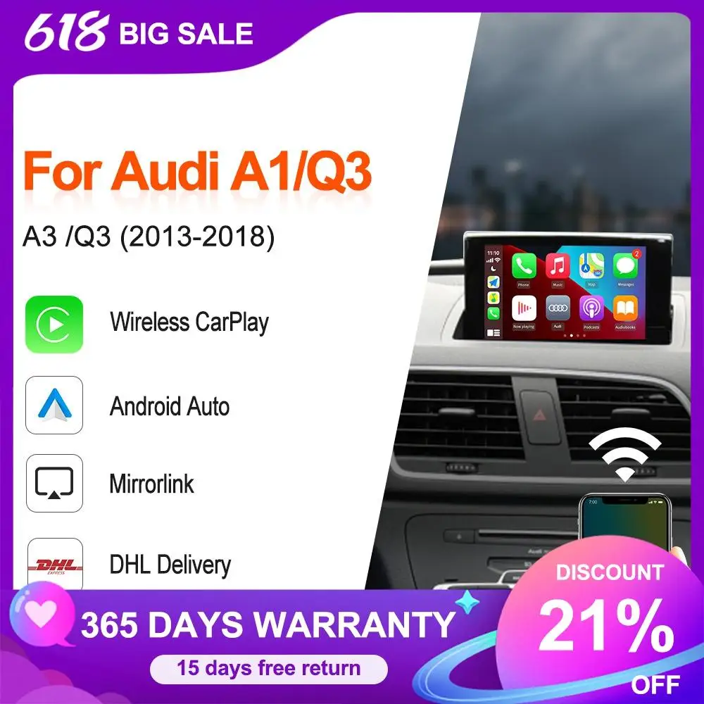 Carlinkit 2.0 Беспроводной автомобильный смарт бокс для Audi A1 Q3 2010 2019 поддержка Carplay Android