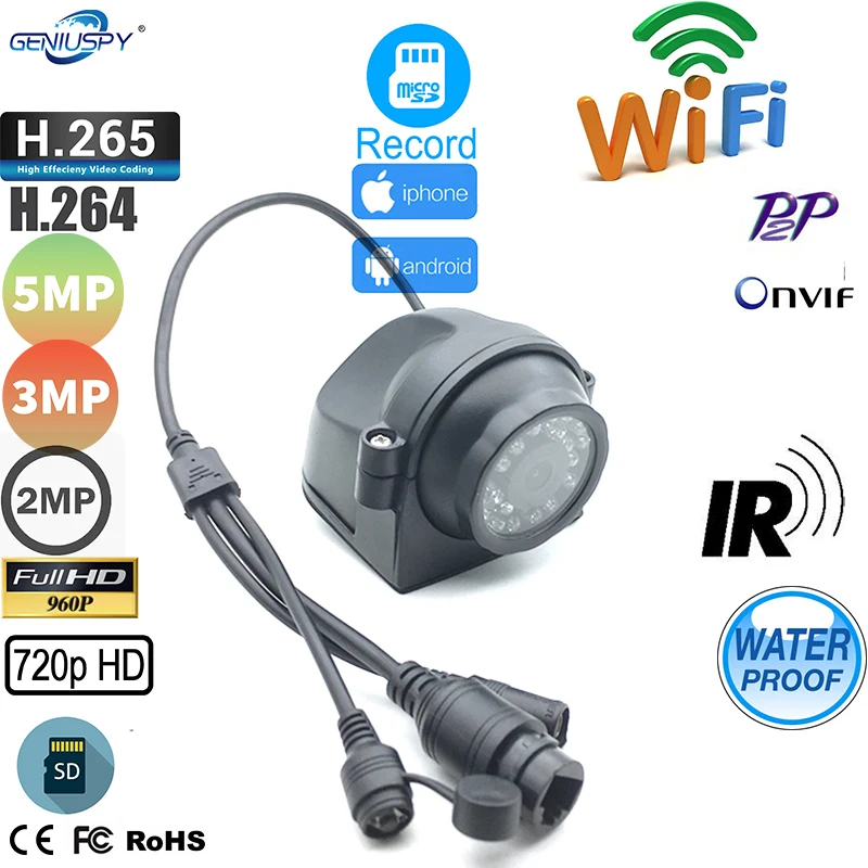 720P 960P 2MP 3MP 5MP Открытый ИК водонепроницаемый вид сбоку Реверсивный мини