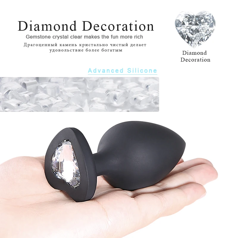 Кристальные алмазные анальные секс игрушки присоска Анальная пробка анальный