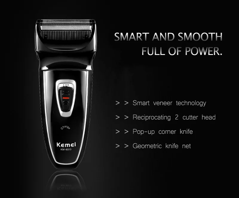 Перезаряжаемый триммер для волос с 2 лезвиями защита от возвратно