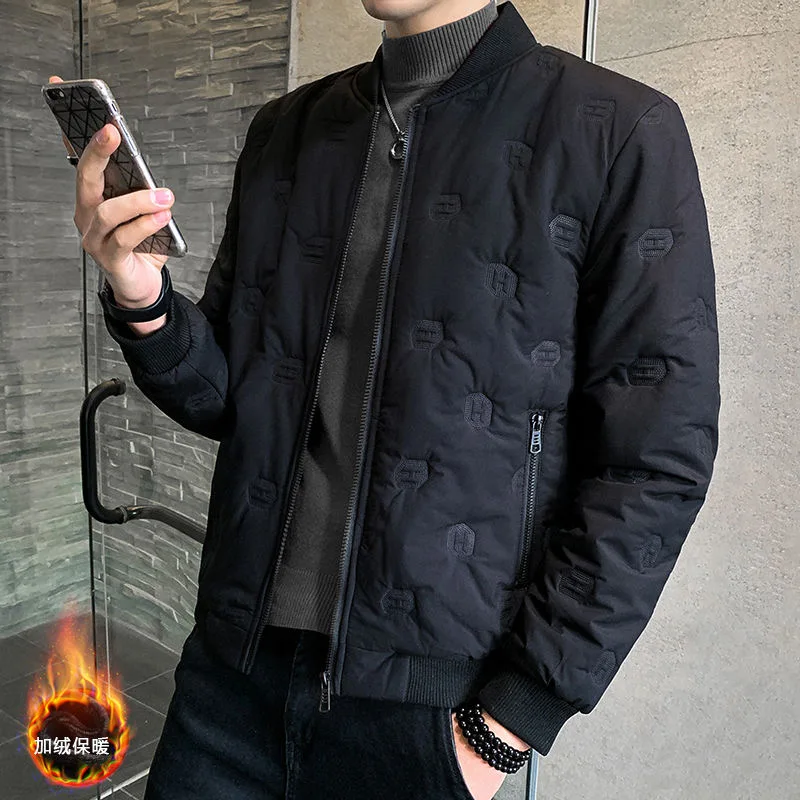 Мужская Утепленная куртка с подкладкой приталенная теплая ветровка