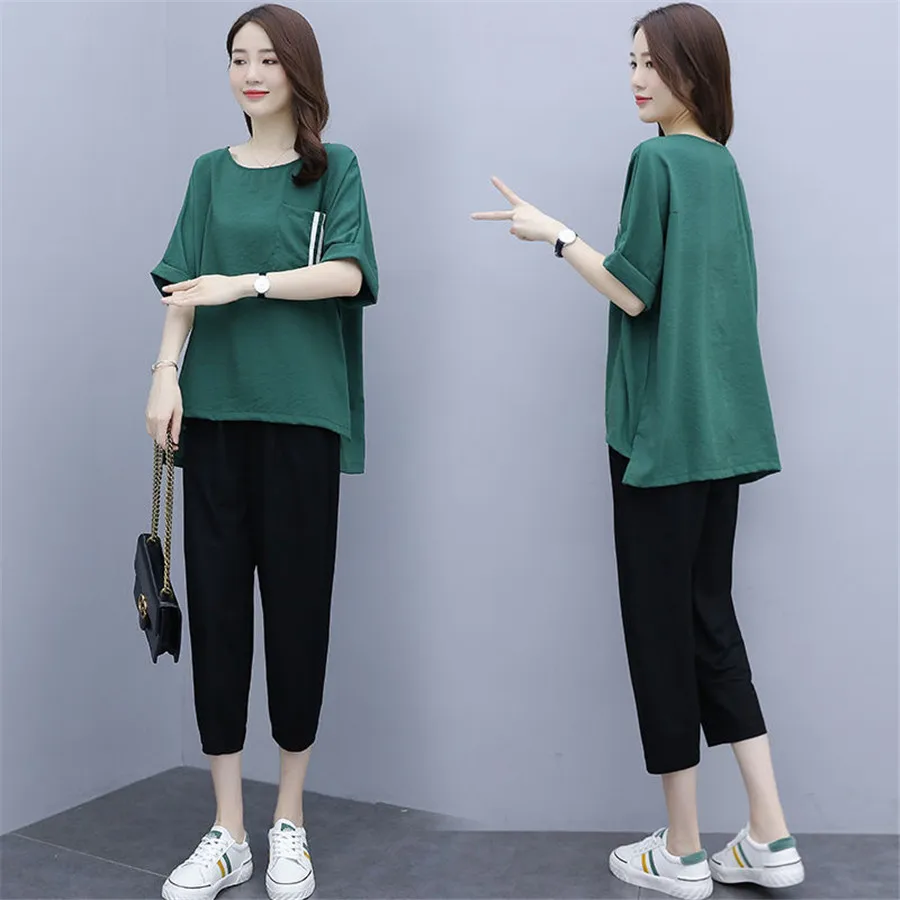 

Женский летний спортивный костюм, комплект из двух предметов, спортивный костюм и штаны, повседневная одежда, женский спортивный костюм, 2020