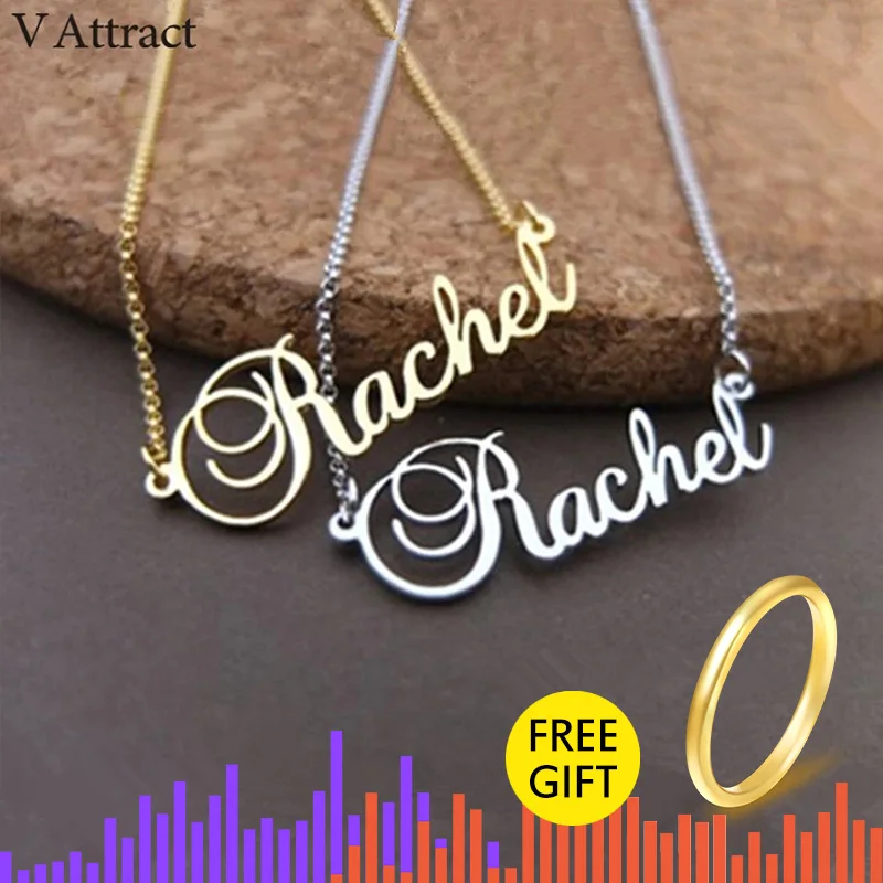 Женское колье-чокер Cursive Script ювелирное изделие BFF персонализированные именные