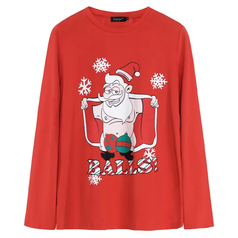 Осенне зимние пуловеры с забавным Сантой Женская Рождественская Толстовка