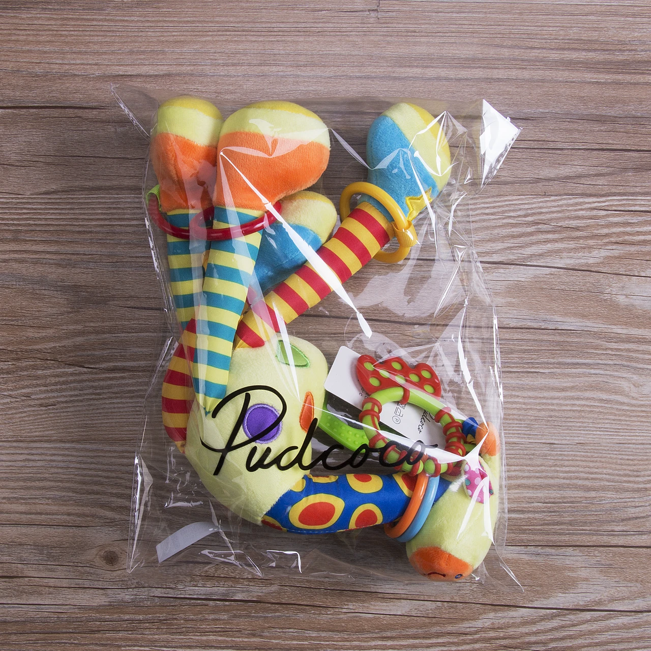 Колокольчик Pudcoco для новорожденных мягкий жираф животное Милый плюшевая