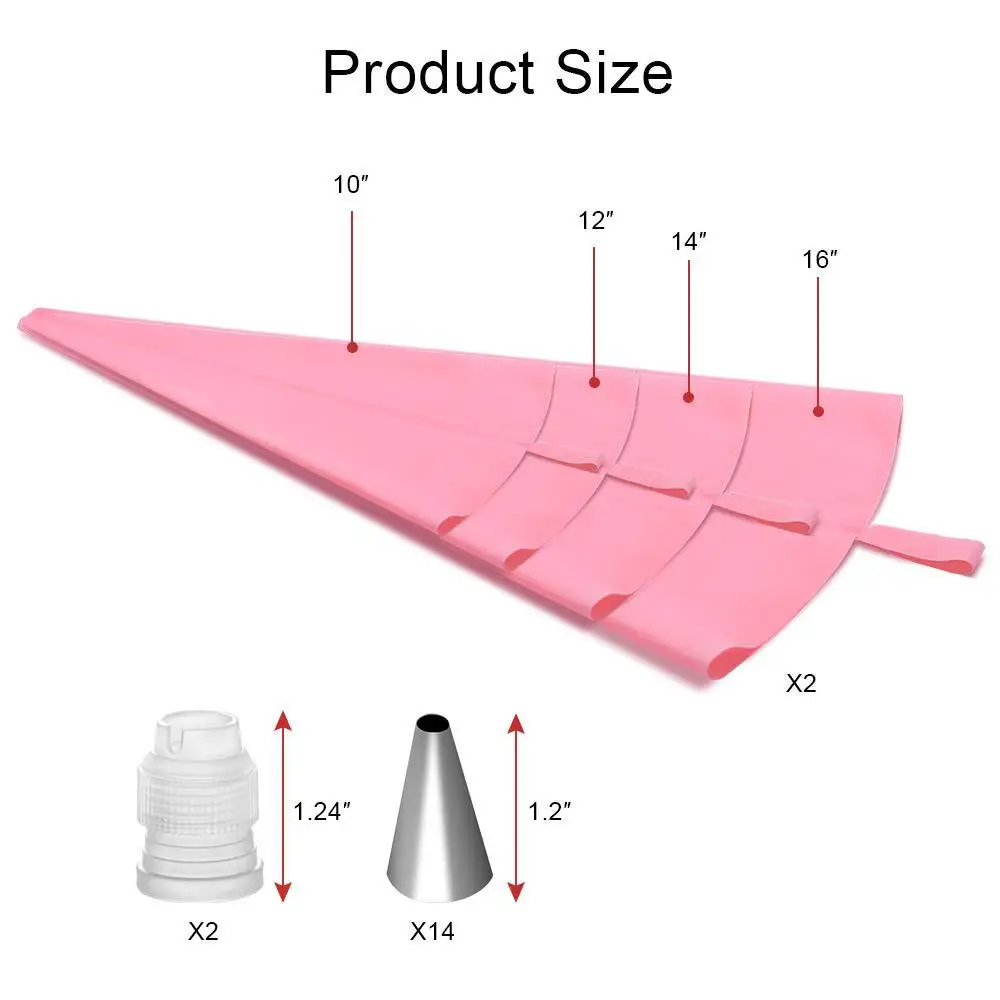 24 шт./компл. силиконовые Кухня аксессуары Обледенение Трубопроводы Крем