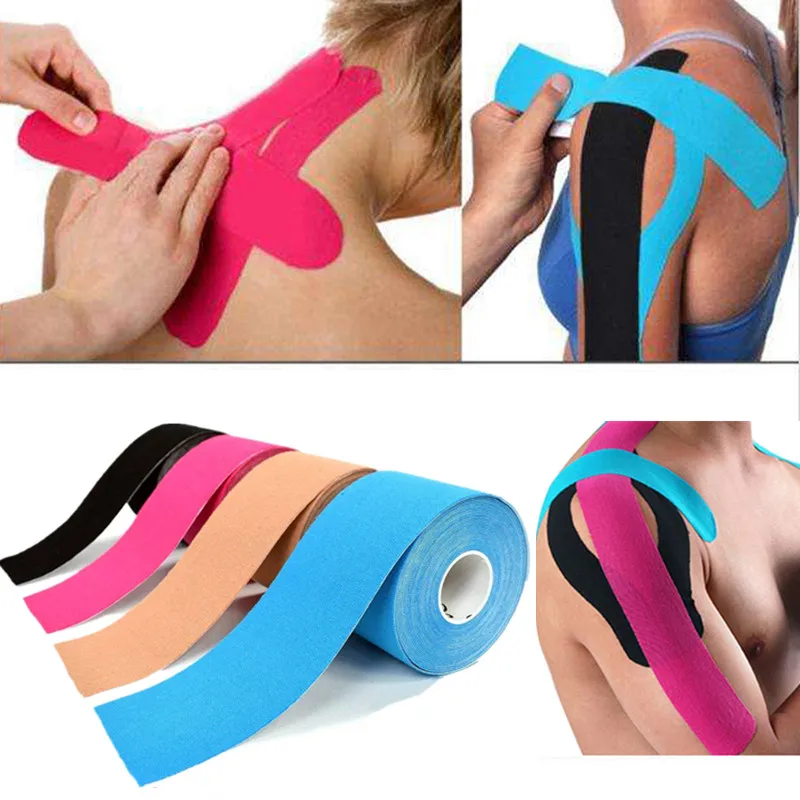 5M Athletic Tape Kinesiology Sports Elastic Roll Adhesive Muscle Waterproof Breathable Bandage Pain Care Knee Elbow | Спорт и