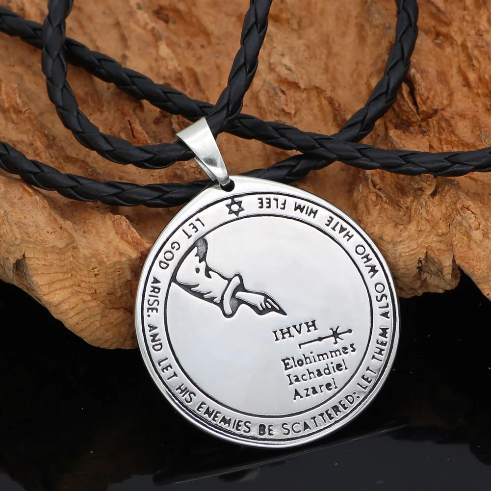 Talisman Pentacle of Solomon Seal Wiccan Pagan Hermetic Enochian Kabbalah Подвеска Ожерелье нержавеющая
