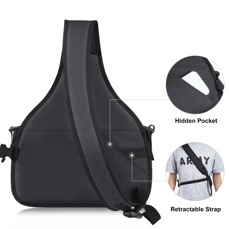 portable triangle style slr camera bag sling waterproof backpack shoulder messenger bags with removable lens bag free global shipping