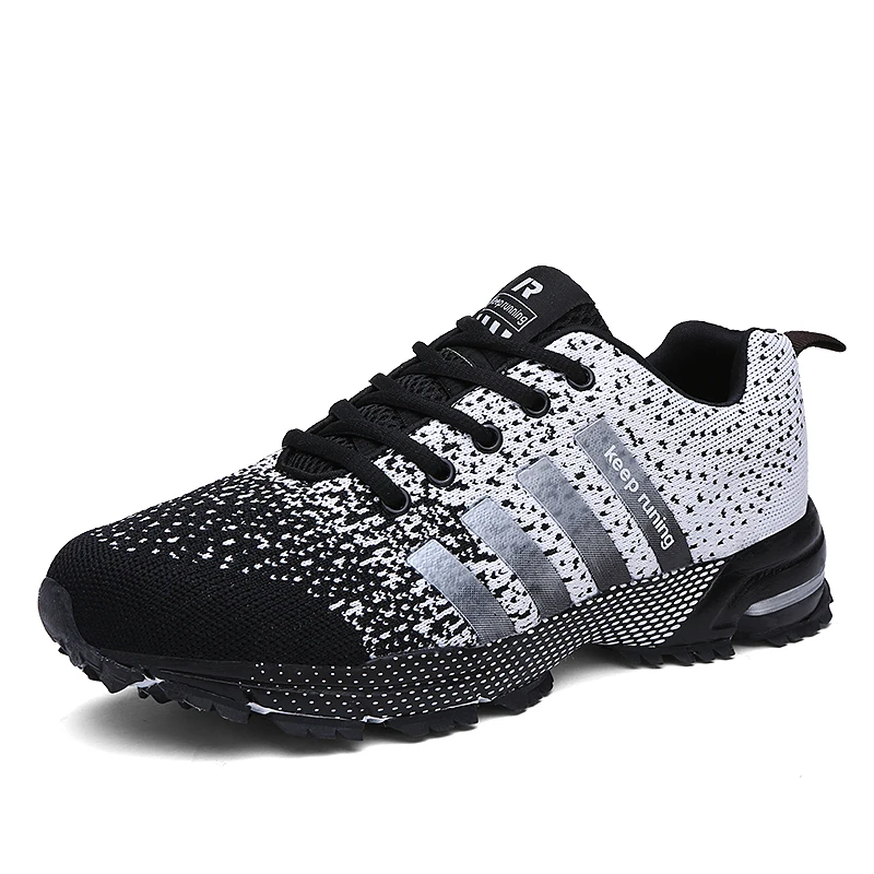 

New Men Running Shoes Outdoor Breathable Mesh Sports Shoes Fashionable Lightweight Nonslip Walking Shoes Soft Laceup Shoes