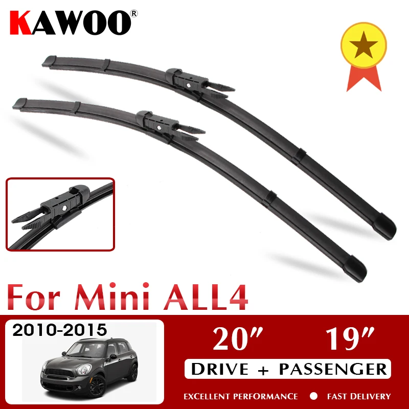 

KAWOO Wiper Front Car Wiper Blades For Mini ALL4 2010-2015 Windshield Windscreen Window 20"+19" LHD RHD Pinch tab Arm